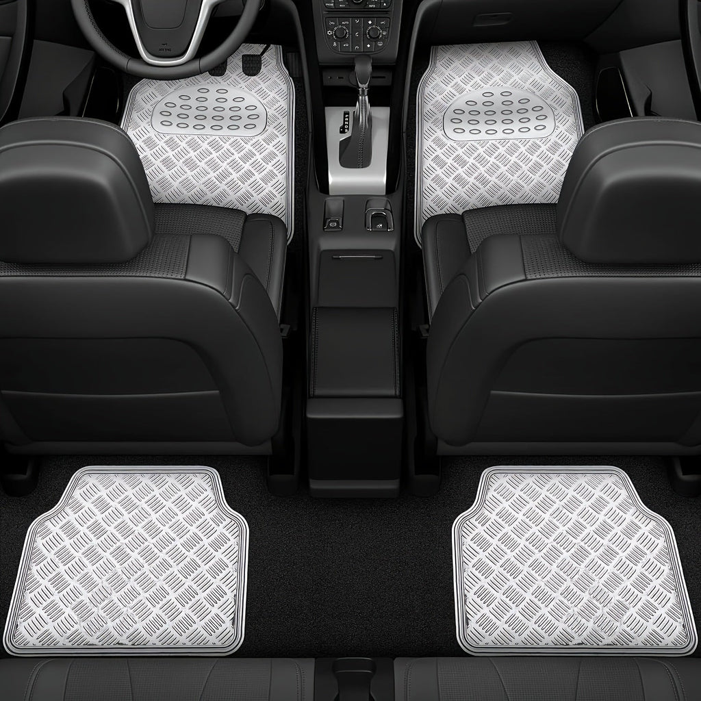 4-Piece Car Floor Mats Set Waterproof All-Weather Heavy Duty - Non-Slip Dustproof Easy Clean Universal Fit for SUV Truck Sedan, Full Coverage Interior Protection Mats in Multiple Colors