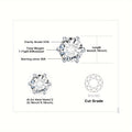 Moissanite Stud Earrings 925 Sterling Silver Round Cut Brilliant Sparkle 0.6ct to 6ct Platinum Plated Wedding Engagement Fine Jewelry for Women Girls Daily Prom Party
