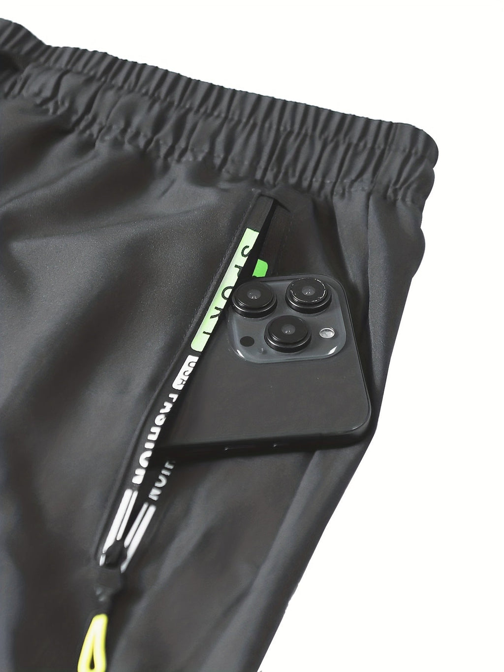 Multi-Pocket Cargo Pants Women Neon Green Zipper Accents Drawstring Waist Full-Length Outdoor Travel Trousers 4 Colors XS-XXL Streetwear