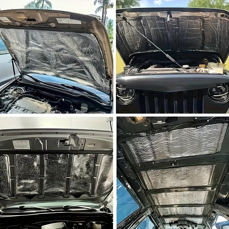 Car Sound Deadener Heat Shield Mat 22 26 Sqft Self-Adhesive Aluminum Foil Noise Reduction Insulation Easy Cut Install for Floor Door Trunk Firewall Free Installation Tools