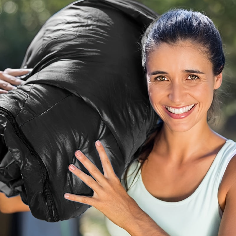 Camping Sleeping Bag 3 Season with Pillow & Compression Sack – Lightweight Sleep System for Adults, Hiking Backpacking Travel & Emergency Use, 4 Colors Available