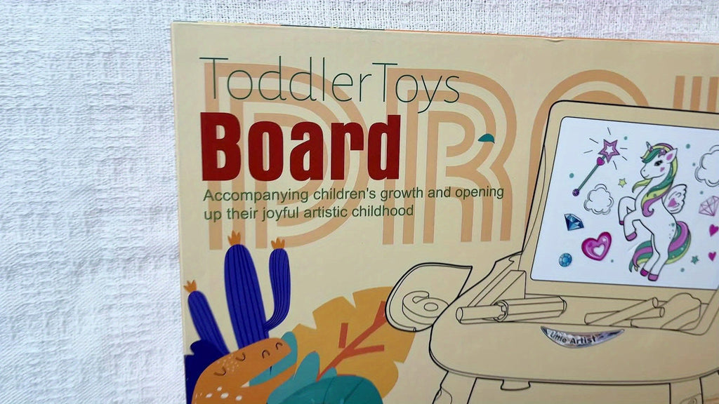 Kids Magnetic Drawing Board Double-Sided Doodle Board with Teaching Supplies – Portable Space-Saving Art Toy for Creative Drawing, Writing & Learning | Gift for Boys & Girls