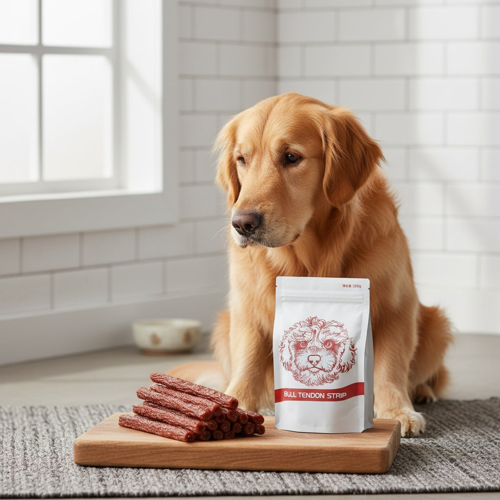 Dried Beef Tendon Dog Chews Natural High-Protein Jerky Treats Chew Sticks for Training Rewards Dental Health All Breeds Small Medium Large Dogs 250g 500g 2-Pack