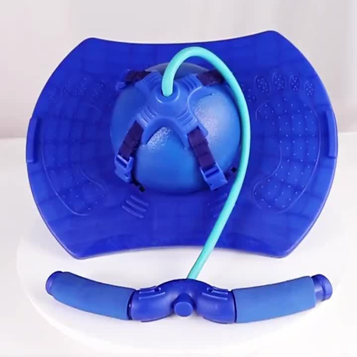 Bounce Ball with Handle for Kids & Adults – Anti-Burst High-Elasticity Fitness Hopper Ball for Indoor & Outdoor Exercise, Balance & Coordination Training, No Battery Needed | Purple, Red & Blue
