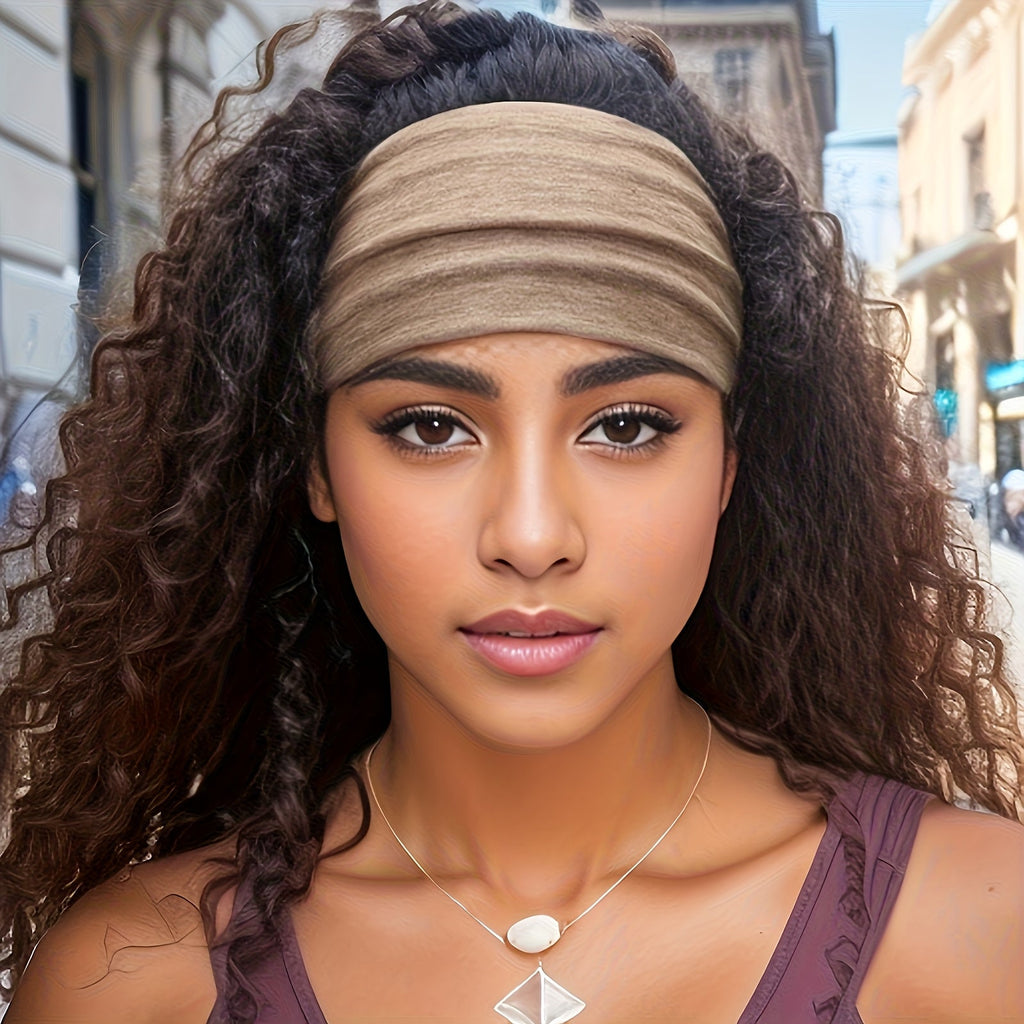 20 Pcs Wide Sports Headband Set for Women – Elastic Absorbent Boho Knit Yoga Headbands for Fitness Running Cycling Basketball Daily Wear Bulk Hair Accessories Gift Set