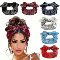 6-Pack Bohemian Paisley Bow Elastic Headbands for Women – Cashew Flower Loose Elastic Headscarves 6 Colors Sky Blue Black Navy Wine Red White Red All Seasons Sports Daily Wear Gift