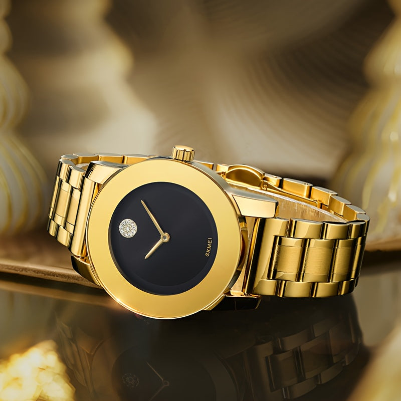 Women's Quartz Watch Round Dial Elegant Analog Wristwatch for Ladies – Party, Daily Wear & Birthday Gift, 6 Colors Available