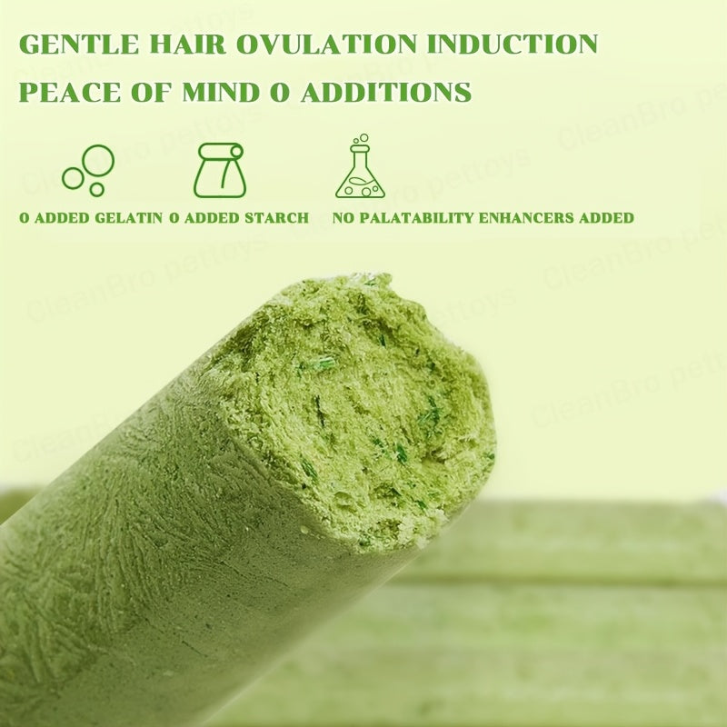 Cat Grass Freeze-Dried Grinding Sticks – Edible Chew Toy for Cats Teeth Cleaning & Hairball Removal, Natural Cat Grass Snack Treats 15 or 30 Pcs