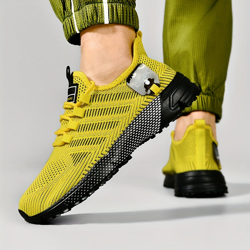 Men's Breathable Mesh Sneakers – Lightweight Non-Slip Low-Cut Athletic Shoes for Running, Jogging, Gym, Outdoor Sports & Daily Casual Wear, Sizes US 6.5–13.5