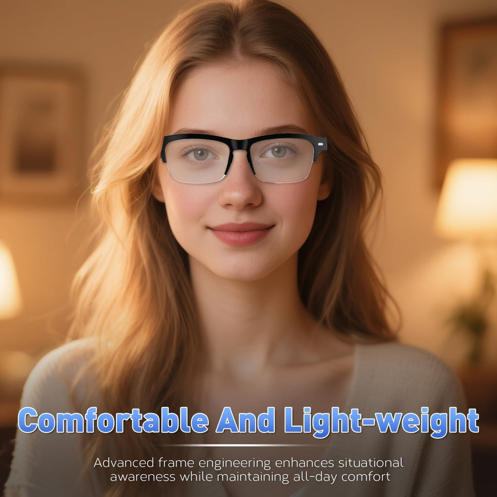 Smart Audio Glasses Photochromic Auto-Tinting Lenses Bluetooth Speaker Microphone – HD Voice Calls HiFi Music UV Protection Wireless Smart Sunglasses Sports Driving Fishing Daily Wear