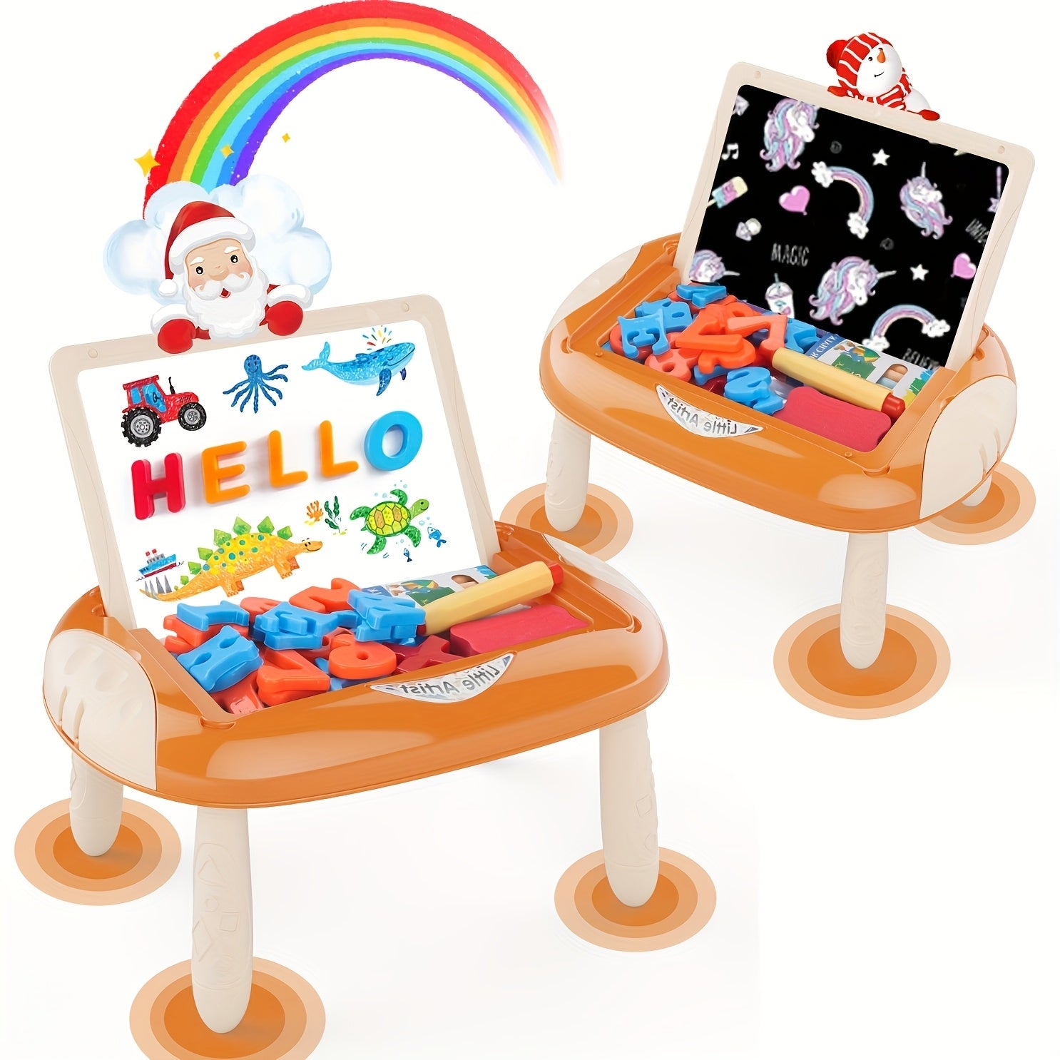 Kids Magnetic Drawing Board Double-Sided Doodle Board with Teaching Supplies – Portable Space-Saving Art Toy for Creative Drawing, Writing & Learning | Gift for Boys & Girls