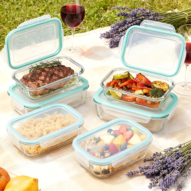 Glass Food Storage Containers Set with Lids – 24 or 16 Piece Airtight Meal Prep Containers, Microwave Oven Freezer Safe, BPA-Free, Perfect for Salads Fruits Vegetables Lunch Box Picnic