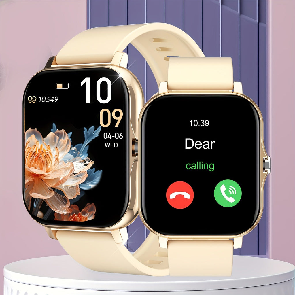 Large Screen Smart Watch HD Voice Call Fitness Tracker Unisex Compatible iPhone Android Multiple Sports Modes Heart Rate Monitor Message Reminder Outdoor Sports Daily Wear Holiday Gift