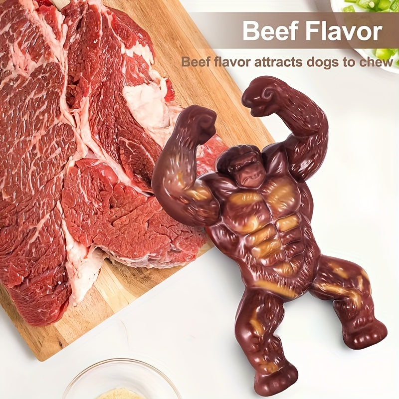 Durable Dog Chew Toy for Medium Large Dogs Unbreakable Beef Flavor Rubber Chew Stick Safe Teething Gum Health Training Toy for Aggressive Chewers by KYLINSURE Long-Lasting