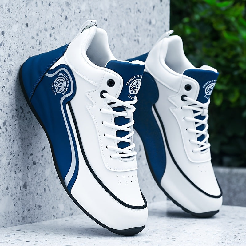 Arch Support Corrective Men's Running Shoes Anti-Slip – Lightweight Breathable Athletic Sneakers for Flat Feet, Walking Gym Tennis Casual Wear, White Blue & White Grey, Sizes US 7–12.5