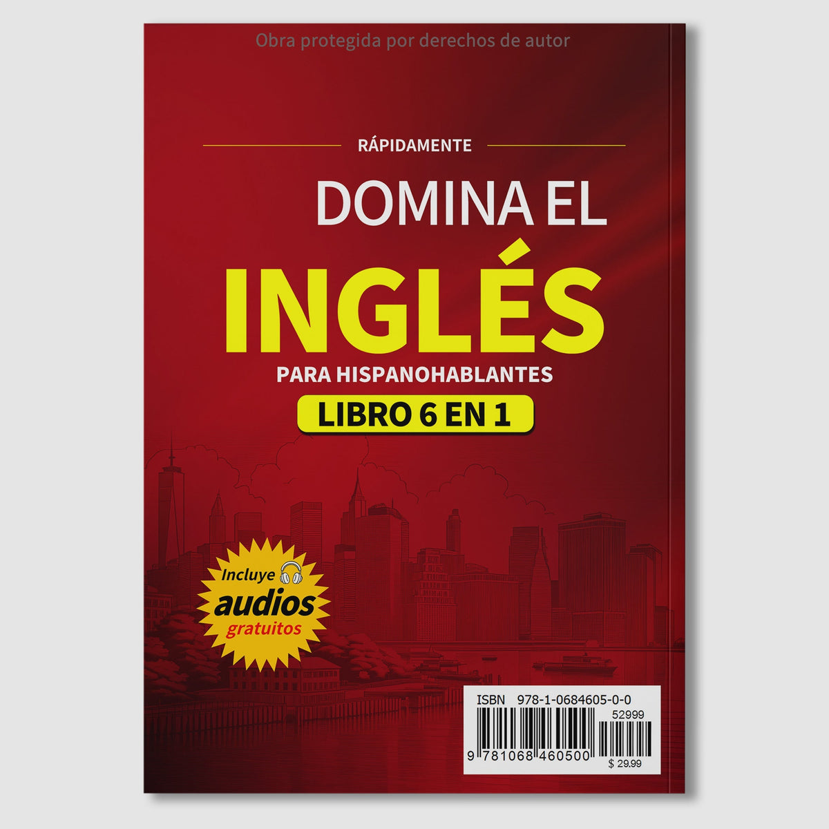 SabioCasa Dominate English 6 Books in 1 with Audio for Spanish Speakers – Beginner ESL Self-Study Guide Real-Life Phrases Grammar Pronunciation, Gift for Spanish Speakers Immigrants