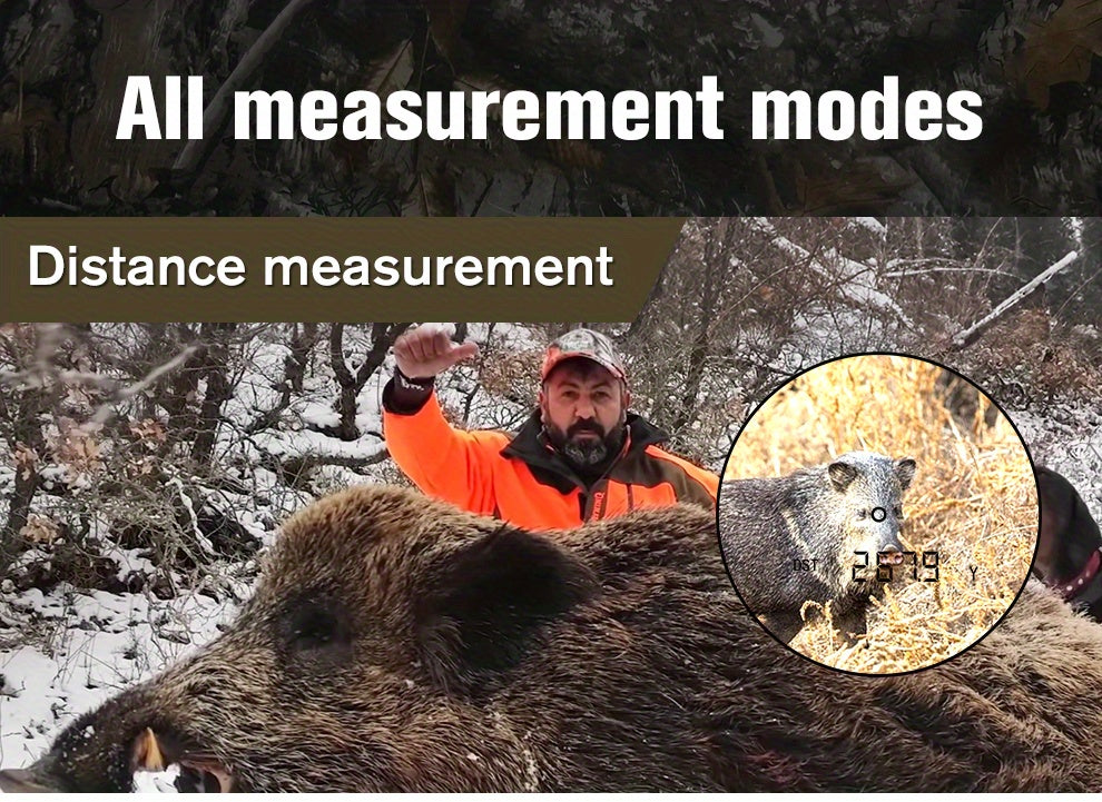 Laser Rangefinder 1200 Yards 6X Magnification Rechargeable – Slope Compensation Flagpole Lock Speed & Altitude Measurement Golf & Hunting Camo Rangefinder with Unit Conversion, LA12 Model
