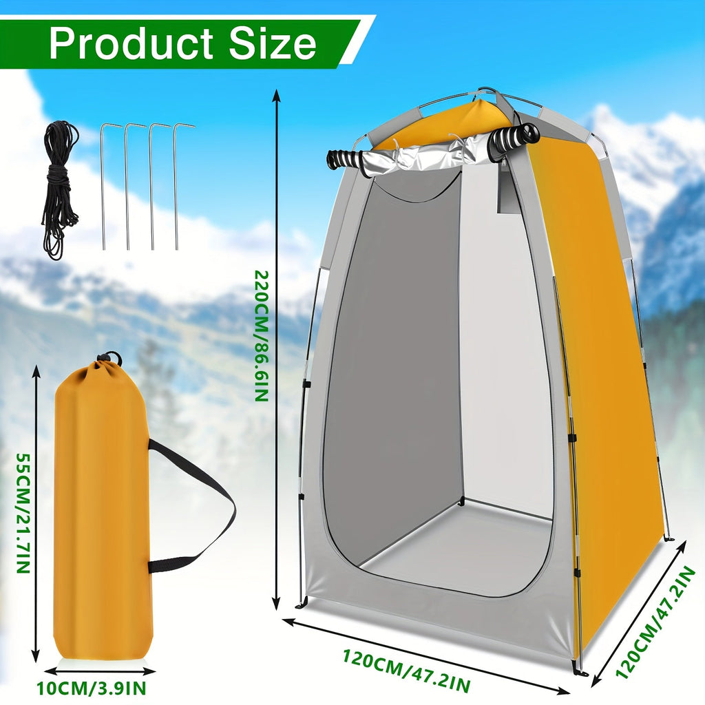 Pop-Up Camping Shower Tent & Privacy Shelter – Portable Waterproof Changing Room, Outdoor Toilet Tent for Camping, Hiking, Beach, Backpacking & Festivals, Instant Setup No Tools Needed