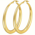 S925 Sterling Silver Large Hoop Earrings for Women – Hypoallergenic Lightweight Thick Hoops in Gold & Silver, Multiple Sizes 35mm 40mm 50mm 70mm, Elegant Everyday & Gift Jewelry