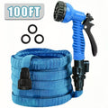 100 Ft Car Wash Hose with 7-Pattern High-Pressure Spray Nozzle – Kink-Free, Lightweight & Rustproof Garden Hose for Car Washing, Lawn, Camping & Outdoor Cleaning