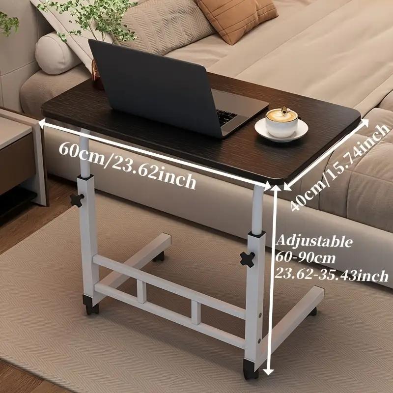 Mobile Lift Table Adjustable Height Rolling Laptop Desk with Wheels Bedside Sofa Side Table for Bedroom Home Office Dorm