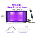 Professional UV LED Resin Curing Lamp 96 or 144 LEDs High Power USB Plug and Play for DIY Jewelry Making Epoxy Resin Hardening Mold Curing Dark Violet