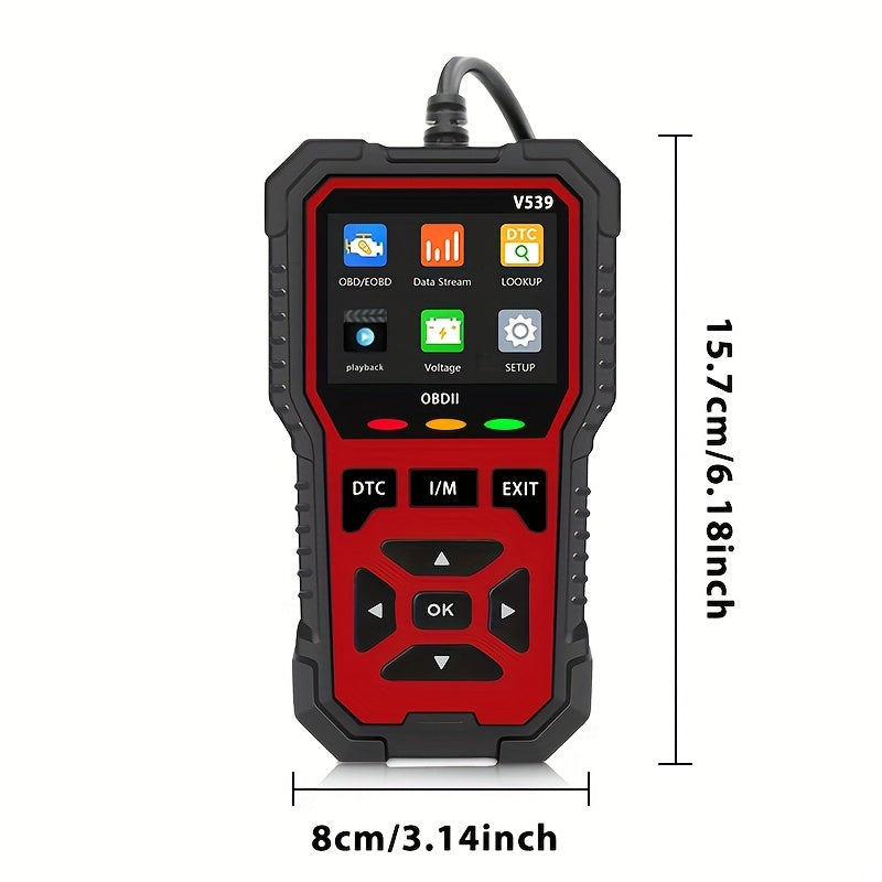 Advanced OBD2 Scanner Faster Processing Chip 10 Languages Read Clear Engine Codes Live Data Freeze Frame I/M Readiness All OBD2 Protocols CAN ISO KWP All Cars 1996+ Red | Nova Mart