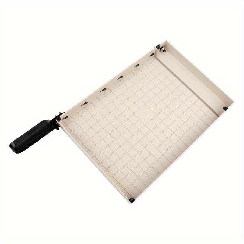 12 Inch Heavy-Duty Guillotine Paper Cutter Trimmer Safety Guard Corner Rounder Laser Grid Non-Slip Base White Photos Cardstock Scrapbook Office Craft Cutting Tool