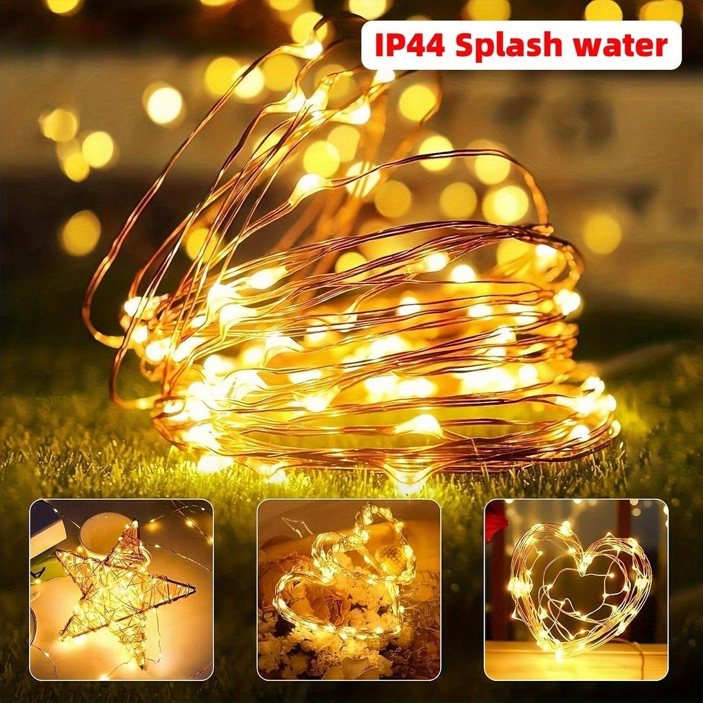 LED Fairy Lights Battery Operated 30 or 100 Pack 6.5ft 20 LED Silver Wire – Firefly String Lights for Wedding Christmas Halloween Bedroom Party & DIY Crafts