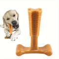 T-Shaped Dog Dental Chew Toy Durable Non-Splintering Plastic with Textured Ridges Ergonomic Grip for Aggressive Chewers Teething Puppies Adult Dogs Teeth Cleaning Plaque Removal