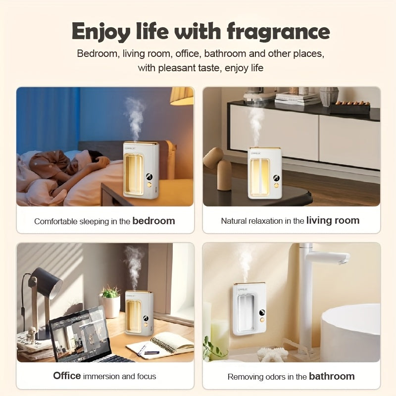 Essential Oil Diffuser & Humidifier with Essential Oils Bundle – Ultrasonic Aromatherapy Diffuser, Auto Shut-Off, Quiet Operation & 7 LED Colors for Home, Bedroom, Office, Yoga & Bathroom | 1, 3 or 5 Bottles