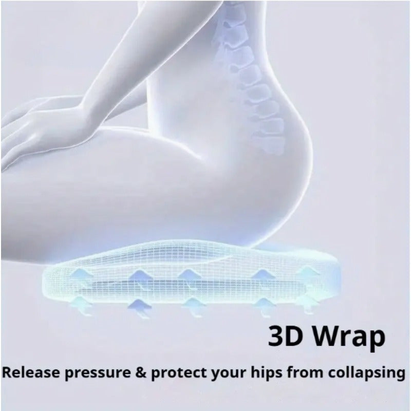 Memory Foam Seat Cushion & Lumbar Support Set – Ergonomic 2-Piece Comfort Pad for Office Chair, Car Seat & Wheelchair, Relieves Back Pain & Tailbone Pressure, Multiple Colors