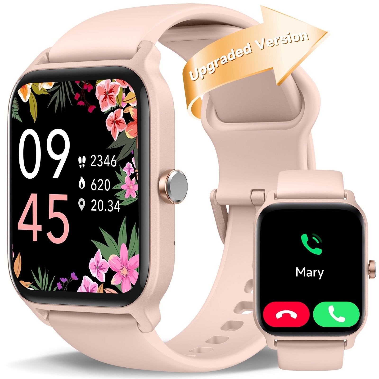 FAWEIO Smart Watch with Alexa & Wireless Calling – 1.8" HD Touchscreen Fitness Tracker, 100+ Sports Modes, Heart Rate SpO2 Sleep Monitor, Compatible with iPhone & Android for Women & Men