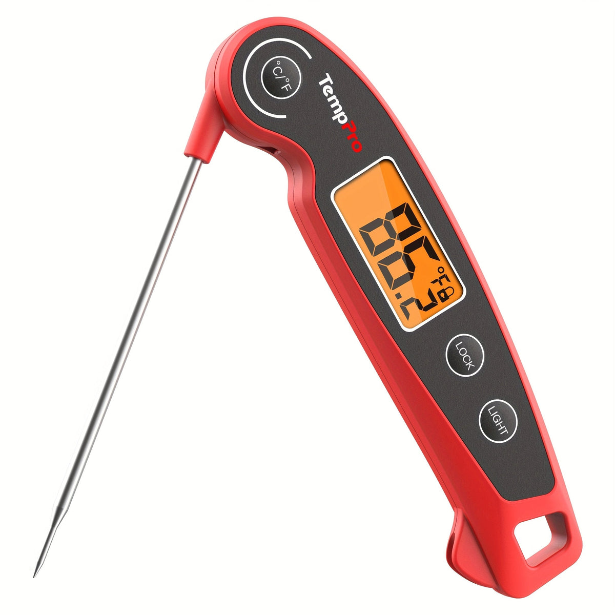 Instant Read Meat Thermometer with Motion Sensing Foldable Probe Digital Food Thermometer for Kitchen BBQ Grill Smoker Candy Oil Cooking -58°F to 572°F Fast 2-3 Second Response
