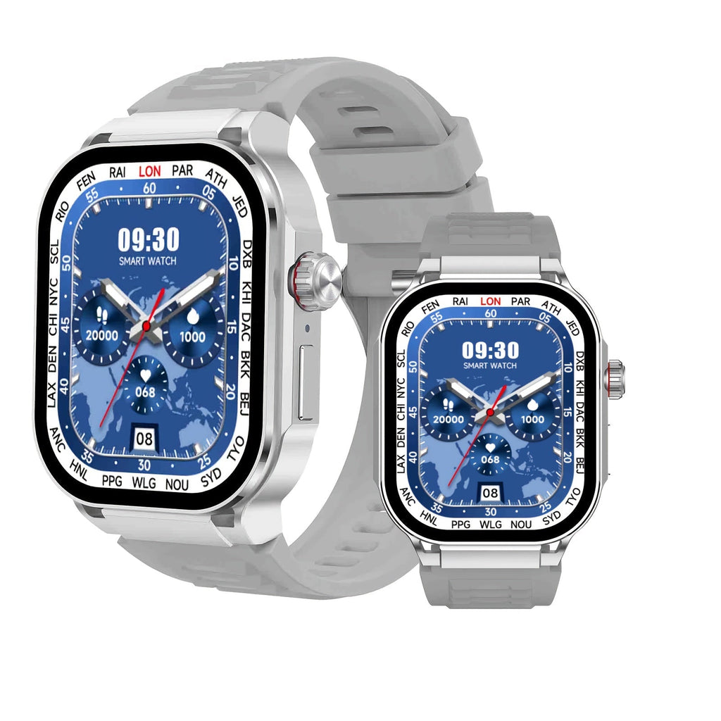Smartwatch with AI Voice Command 2.1" HD Full Screen Bluetooth 5.3 – 400mAh Battery, Wireless Calls, SMS Alerts, 123+ Sports Modes, Music Playback, Heart Rate & Fitness Tracker for Men Women