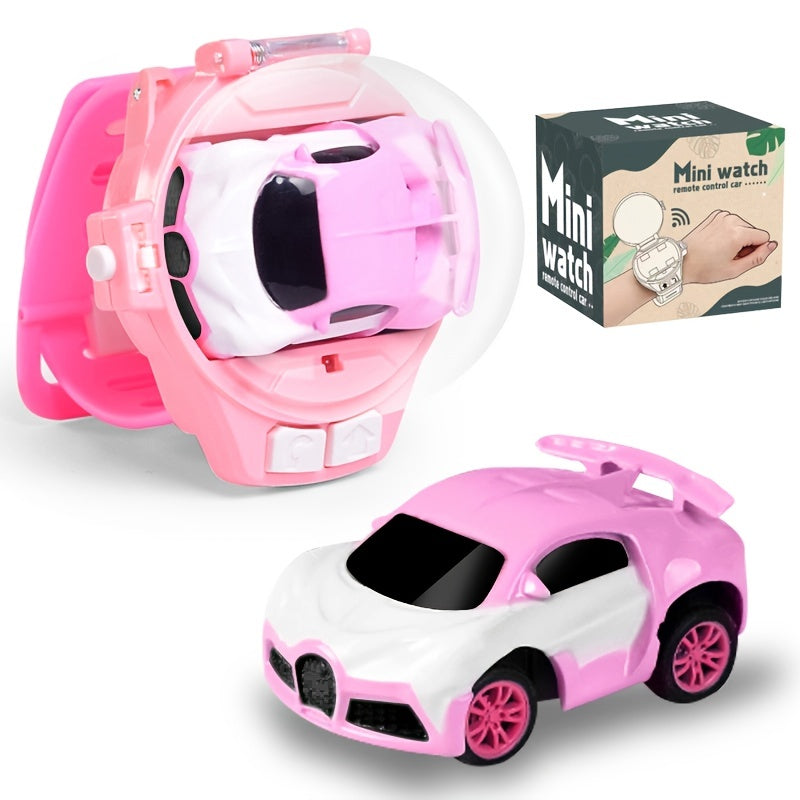 RC Car Watch Toy for Kids – Mini Wearable Remote Control Electric Racing Car, Metal Alloy Stunt Vehicle, Cool Birthday Christmas Halloween Gift for Boys Girls Ages 6+