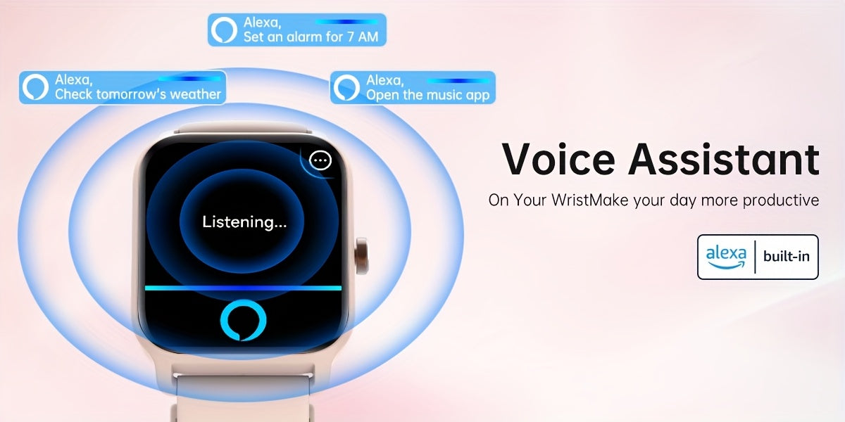 FAWEIO Smart Watch with Alexa & Wireless Calling – 1.8" HD Touchscreen Fitness Tracker, 100+ Sports Modes, Heart Rate SpO2 Sleep Monitor, Compatible with iPhone & Android for Women & Men