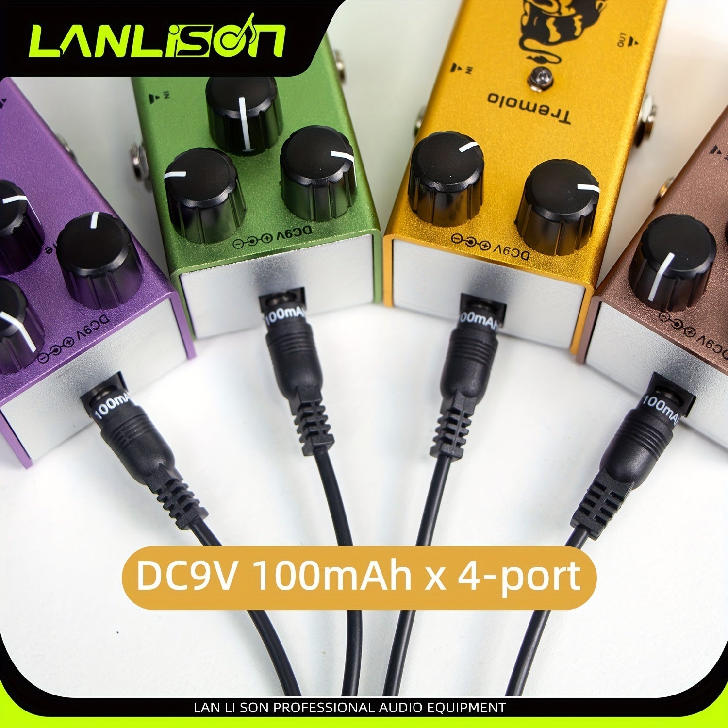 8-Port Isolated Guitar Pedal Power Supply with USB Charging – Noise-Free DC 9V 12V 18V Outputs for Effects Pedals & Accessories, Compatible with Most Guitar Pedalboards
