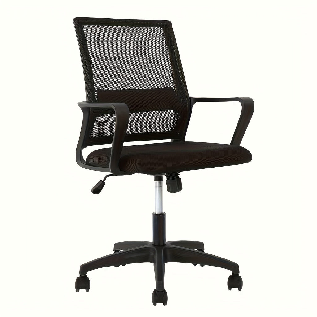 Mid-Back Mesh Ergonomic Office Chair 360 Degree Swivel 5-Wheel Rolling Base Lumbar Support Computer Desk Chair for Home Office Study Dorm Room 250 LBS Capacity Black Grey Blue White Pink