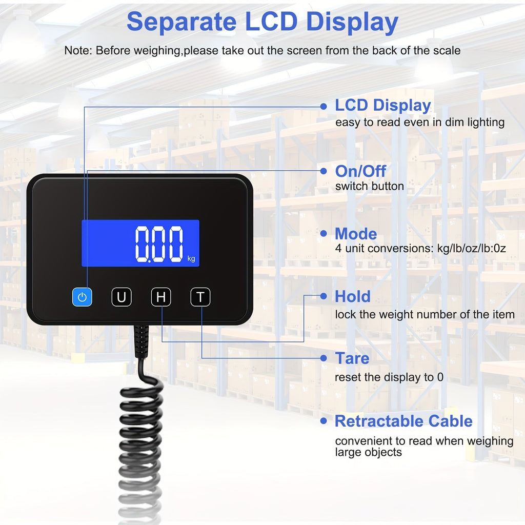 Digital Shipping Scale 440 lbs High Precision 0.5oz Accuracy for Postal Mail Packages Small Business Warehouse Home Office Etsy eBay Amazon Sellers Includes Batteries Charging Cable