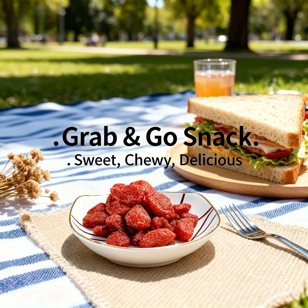 Dried Strawberries Snack 3 Bags Pack Low Sugar Natural Gluten Free Fruit Snack for Office Parties Holidays
