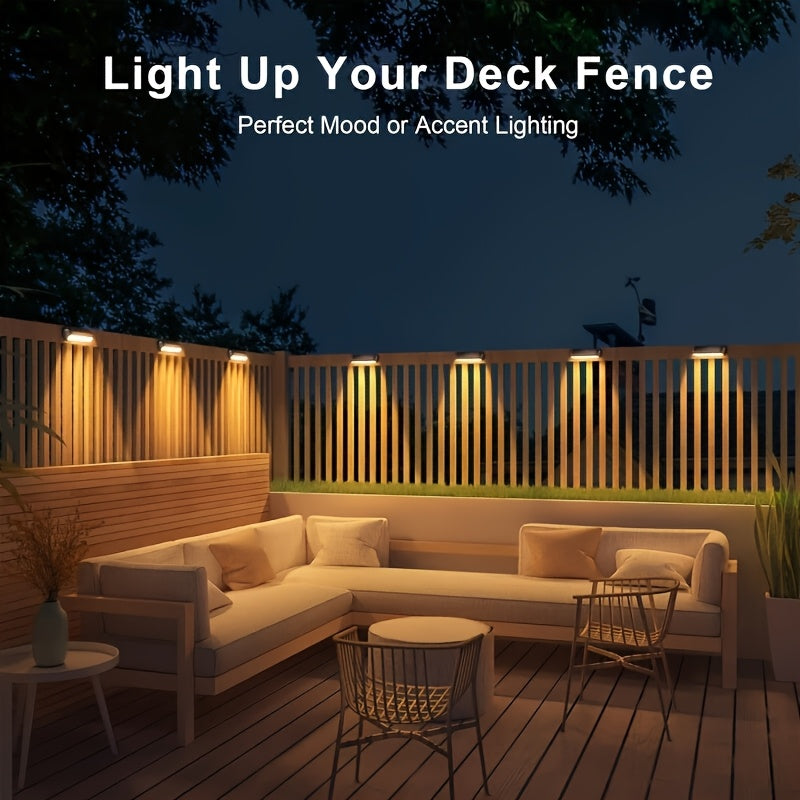 Solar Deck Lights Outdoor Waterproof LED – Auto Dusk to Dawn 800mAh Warm White Solar Powered Step Stair Fence Pathway Patio Garden Driveway Yard Wall Lighting 8 16 32 Pack