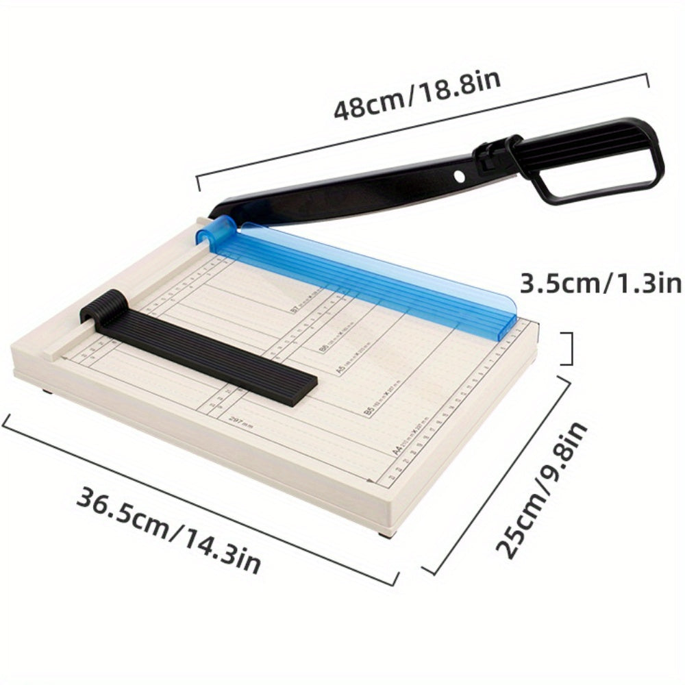 12 Inch Heavy-Duty Guillotine Paper Cutter Trimmer Safety Guard Corner Rounder Laser Grid Non-Slip Base White Photos Cardstock Scrapbook Office Craft Cutting Tool