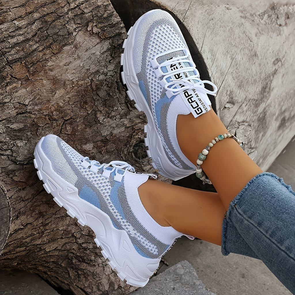 Women's Casual Low-Top Sneakers with Thick PVC Sole – Breathable Lightweight Tennis Shoes for Gym, Running & Everyday Wear | Women's Sports Shoes Sizes US 5-10 in Green, Black, Pink & Blue
