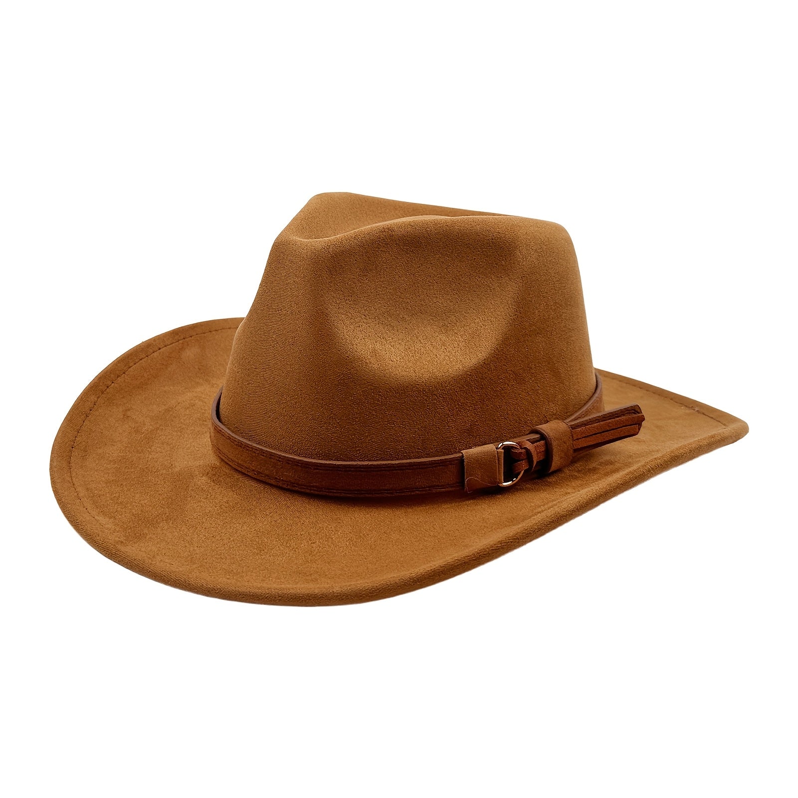 Wide Brim Western Cowboy Hat Unisex Retro Fedora Style – Outdoor Travel Beach Festival Costume Hat for Men Women, 7 Colors Brown Black Khaki Beige Grey White