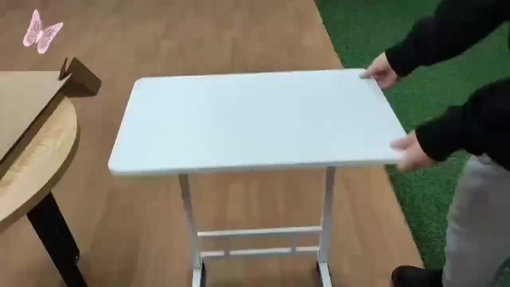 Mobile Lift Table Adjustable Height Rolling Laptop Desk with Wheels Bedside Sofa Side Table for Bedroom Home Office Dorm