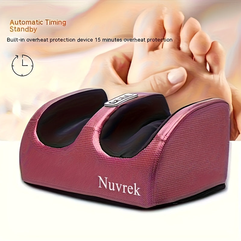 Foot Massager Machine with Heat for Circulation & Relaxation – Shiatsu Deep Kneading Air Compression Electric Foot Massager for Plantar Fasciitis Tired Feet, Father's Day Mother's Day Gift, Black & Red