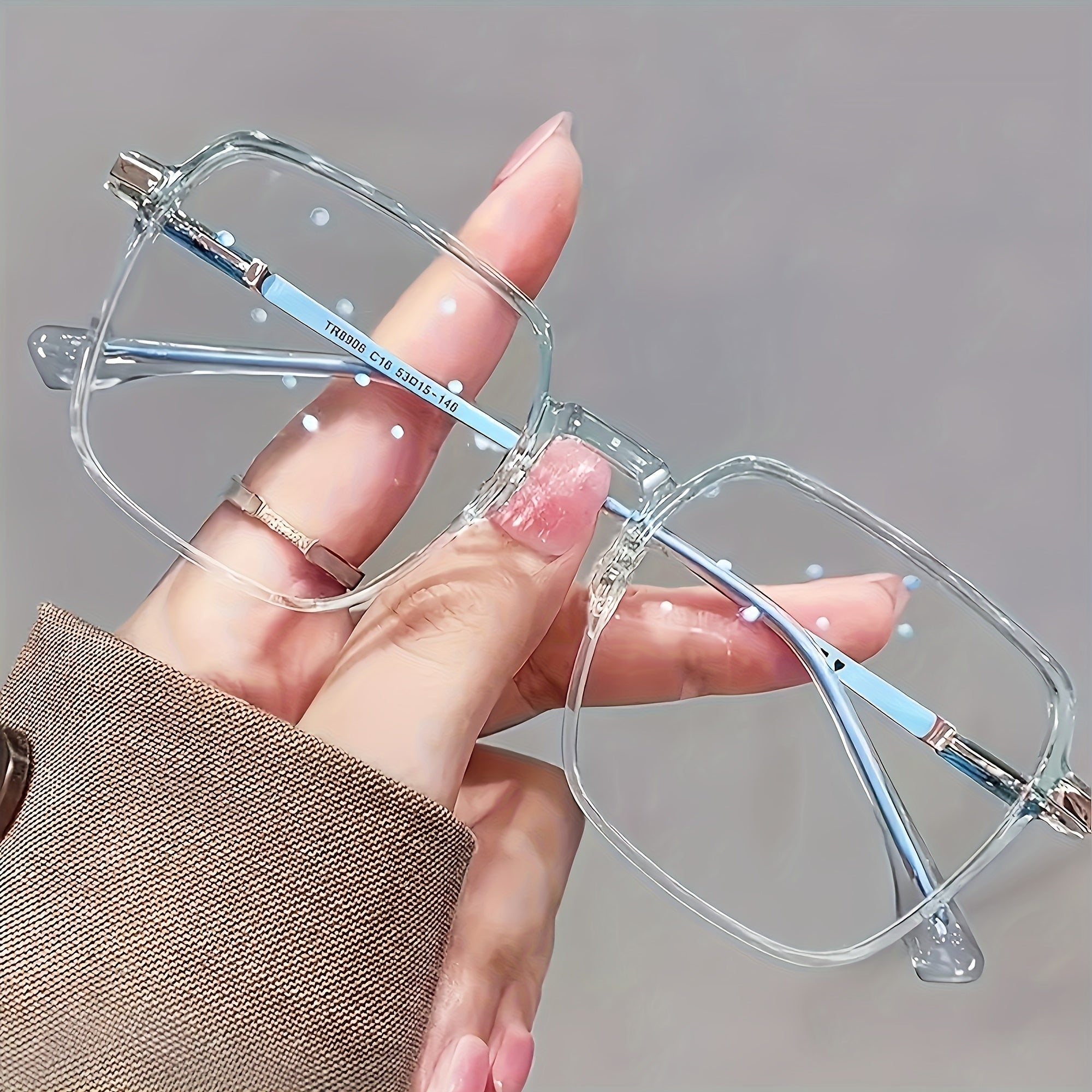 Oversized Blue Light Blocking Reading Glasses for Men & Women – Clear Lens Anti-Blue Light Computer Readers, Metal Spring Hinge, +1.0 to +4.0 Diopters, 4 Colors