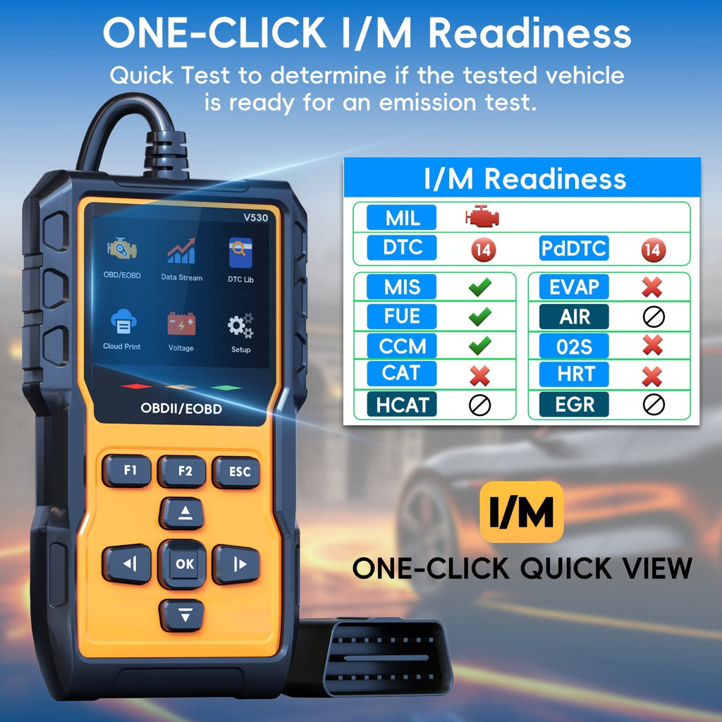 Professional OBD2 Scanner Diagnostic Tool Check Engine Code Reader with Reset Mode 6 Mode 8 I/M Readiness Live Data Freeze Frame Universal Car Diagnostic Scan Tool for All OBDII Vehicles Since 1996