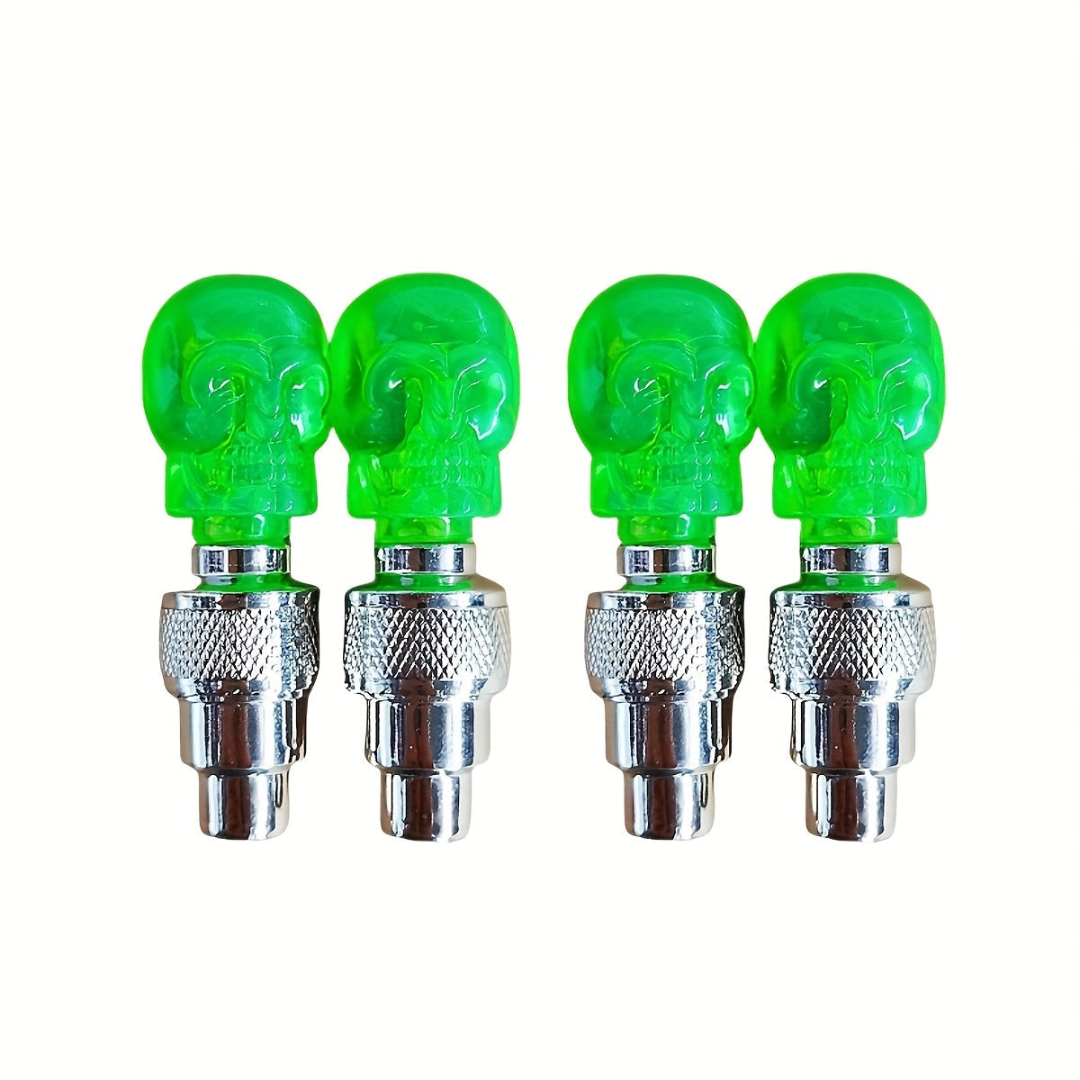 LED Tire Valve Stem Caps with Breathing Light & Running Horse Effect 4/8/16pcs Glow Wheel Valve Core Caps for Car Motorcycle Bike – Wind Fire Wheel Light UV & Explosion Proof – Green Red Blue Skeleton